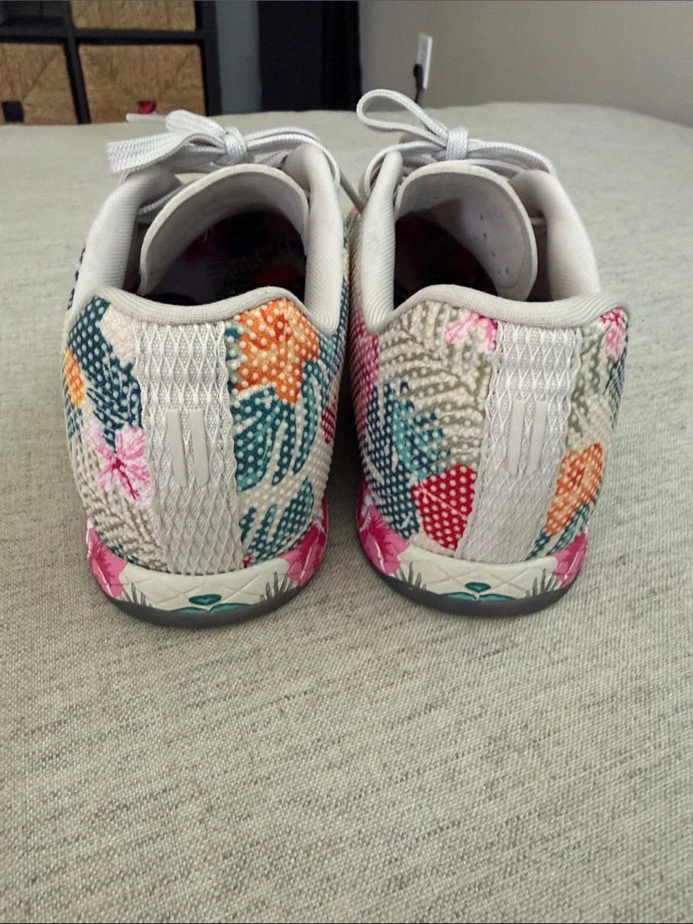 NOBULL Floral Knit Athletic Sneakers with extra floral laces